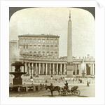 The Vatican Palace from St Peter's Square, Rome, Italy by Underwood & Underwood