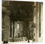 The great altar with its baldachin, St Peter's Basilica, Rome, Italy by Underwood & Underwood