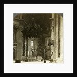 The great altar with its baldachin, St Peter's Basilica, Rome, Italy by Underwood & Underwood