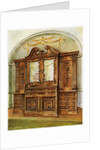 Carved enclosed mahogany bookcase, style of Chippendale, French influence by Edwin Foley