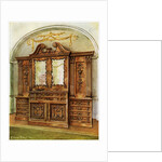 Carved enclosed mahogany bookcase, style of Chippendale, French influence by Edwin Foley
