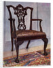 Mahogany armchair, style of Chippendale by Edwin Foley