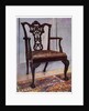 Mahogany armchair, style of Chippendale by Edwin Foley