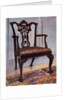 Mahogany armchair, style of Chippendale by Edwin Foley
