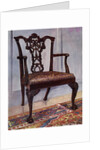 Mahogany armchair, style of Chippendale by Edwin Foley