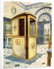 Painted and lacquered sedan chair with domed top by Edwin Foley