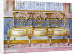 White gilt and painted settee, Pergolesi influence 1911-1912 by Edwin Foley