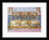 White gilt and painted settee, Pergolesi influence 1911-1912 by Edwin Foley