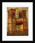 The Sister Inlaid Double Secretaire and Bookcase Cabinet, Sheraton by Edwin Foley
