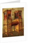 The Sister Inlaid Double Secretaire and Bookcase Cabinet, Sheraton by Edwin Foley
