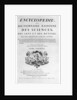 Title page of Denis Diderot's Encyclopedie by Anonymous