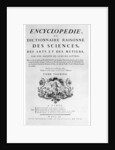 Title page of Denis Diderot's Encyclopedie by Anonymous