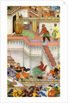 The killing of Adham Khan by Akbar by Anonymous