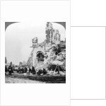 German prisoners of war beside the ruins of the basilica of Albert, France, World War I by Realistic Travels Publishers