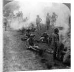 Early morning camp fires and breakfast, Persian Gulf, World War I by Realistic Travels Publishers