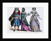 People in the fashions of 1665, and a lady of the court by Tamisier