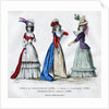 Circassian dress, 1796, English dress, 1789, and caraco housecoat by Anonymous