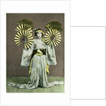 Girl performing a fan dance, Japan by Anonymous