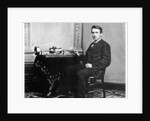 Thomas Alva Edison, American inventor, with his phonograph by Anonymous