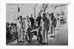 Drill with a light gun on board HMS Camperdown by Gregory & Co