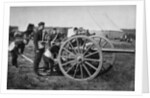 Gunners of field artillery drilling with a 12 pounder by Gregory & Co