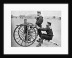 Royal Navy Maxim gun practice at Whale island, Portsmouth, Hampshire by Gregory & Co