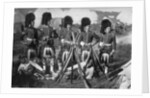 A camp guard of the Seaforth Highlanders at the New Forest manoeuvres, Hampshire by Gregory & Co