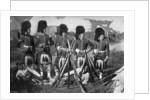 A camp guard of the Seaforth Highlanders at the New Forest manoeuvres, Hampshire by Gregory & Co