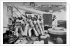 Raising the anchor on the forecastle of the battleship HMS Majestic by Gregory & Co