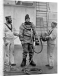A diver from the battleship HMS Camperdown in his diver's dress by Gregory & Co