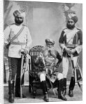 Three of the chief officers of the household troops of the Nizam of Hyderabad, India by Platin Portrait Studios