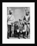 Three of the chief officers of the household troops of the Nizam of Hyderabad, India by Platin Portrait Studios