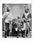 Three of the chief officers of the household troops of the Nizam of Hyderabad, India by Platin Portrait Studios