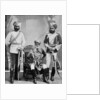 Three of the chief officers of the household troops of the Nizam of Hyderabad, India by Platin Portrait Studios