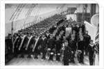 A marching out battalion parade on board the training ship HMS Lion by WM Crockett