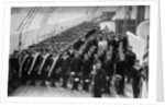 A marching out battalion parade on board the training ship HMS Lion by WM Crockett