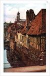 Timber houses by the Pont de Caen in Caudebec-en-Caux, Normandy, France by Anonymous
