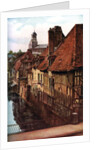Timber houses by the Pont de Caen in Caudebec-en-Caux, Normandy, France by Anonymous