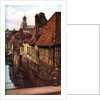 Timber houses by the Pont de Caen in Caudebec-en-Caux, Normandy, France by Anonymous