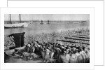Quantities of codfish drying in the sun at Aveiro by the mouth of the Vouga, Portugal by AW Cutler