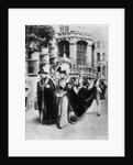King George V and Queen Mary in the robes of the Knights of the Garter, Windsor by Central Press