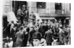 Anxious crowds outside the White Star Line office by Sport & General