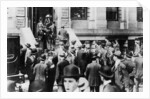 Anxious crowds outside the White Star Line office by Sport & General