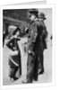A suffragette confronting two policemen by Sport & General