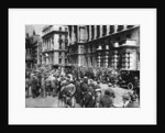 Crowds wait in London to see if there will be war, 4th August 1914 by Fox