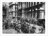 Crowds wait in London to see if there will be war, 4th August 1914 by Fox