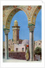 Islamic minaret on Temple Mount, Jerusalem, Palestine by Donald McLeish