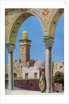 Islamic minaret on Temple Mount, Jerusalem, Palestine by Donald McLeish