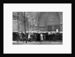 People waiting in the rain in order to attend a service at Westminster Abbey, London by Anonymous