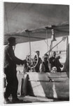 Count Zeppelin with his daughter in the gondola of Zeppelin LZ3, Germany by Anonymous
